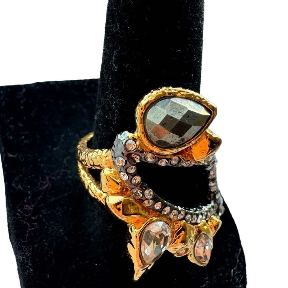 Alexis Bittar Crystal & Stone Cocktail Ring - Picture 3 of 8
